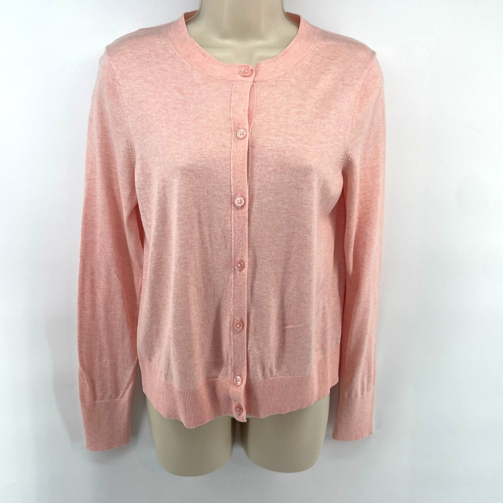 Banana Republic Cardigan Sweater‎ Sz M Women Button Up Cotton Blend Preppy